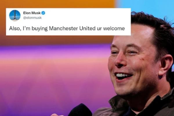 Elon Musk đùa rằng mình sẽ mua CLB Manchester United. Ảnh: News18.