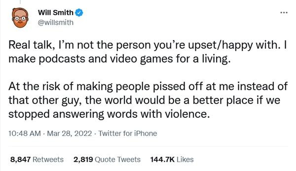 Người trùng tên với diễn viên Will Smith phải thanh minh rằng mình không phải là Will Smith mà mọi người đang quan tâm. (Ảnh chụp màn hình).