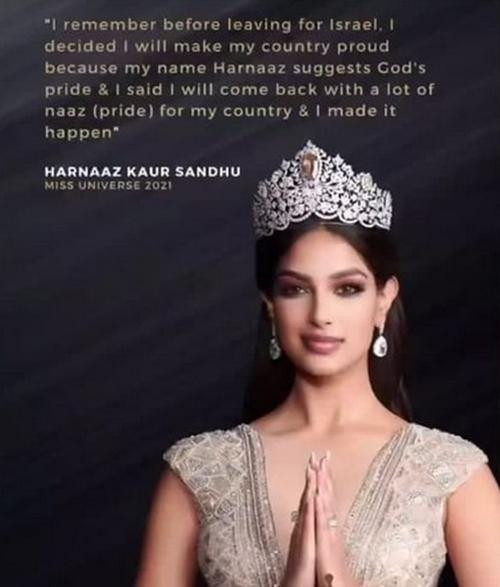 Harnaaz đăng lời giải thích về tên của mình. Ảnh: Instagram. Harnaaz đăng lời giải thích về tên của mình. Ảnh: Instagram.