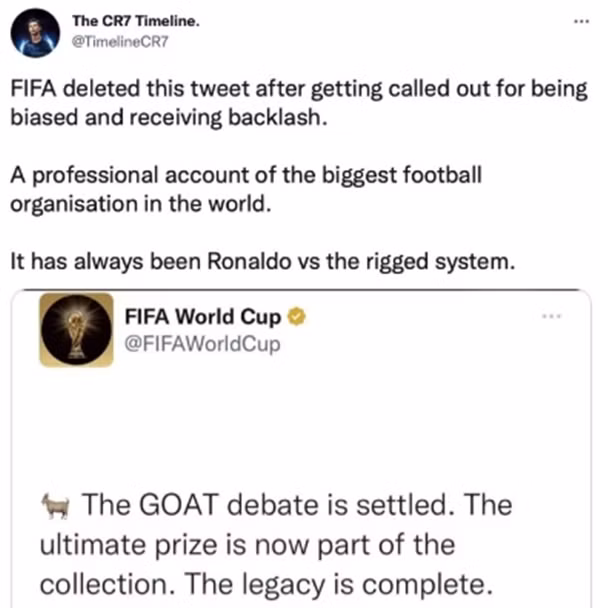 Đời nào các fan của CR7 chịu để yên. Ảnh: Twitter. Đời nào các fan của CR7 chịu để yên. Ảnh: Twitter.