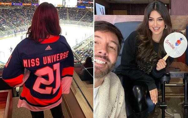 Mấy ngày trước, Harnaaz cũng mặc bộ quần áo đen và áo khoác oversize. Ảnh: Instagram. Mấy ngày trước, Harnaaz cũng mặc bộ quần áo đen và áo khoác oversize. Ảnh: Instagram.