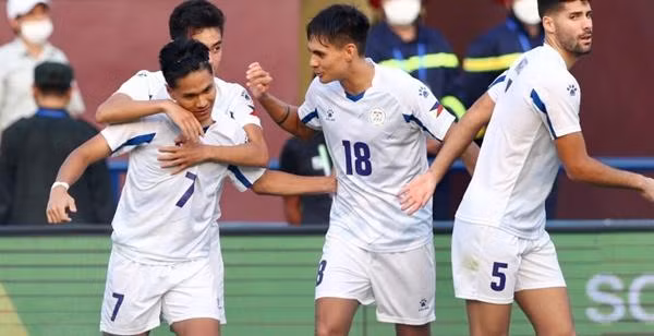Trận U23 Philippines 4-0 U23 Timor Leste khiến tinh thần của đoàn thể thao Philippines đang rất tốt. Ảnh: PFF.