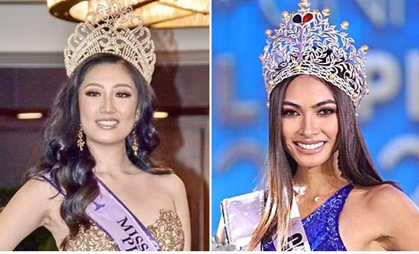 Hoa hậu Hoàn vũ Teen (trái) bị nhận xét là trông như... chị của Hoa hậu Hoàn vũ 2021 (phải). Ảnh: Facebook; Instagram.