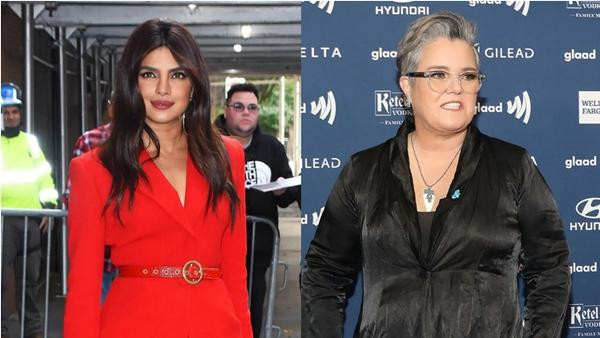 Diễn viên Mỹ Rosie O'Donnelle (phải) đã nhầm lẫn khi gặp Priyanka. Ảnh: Getty Images.