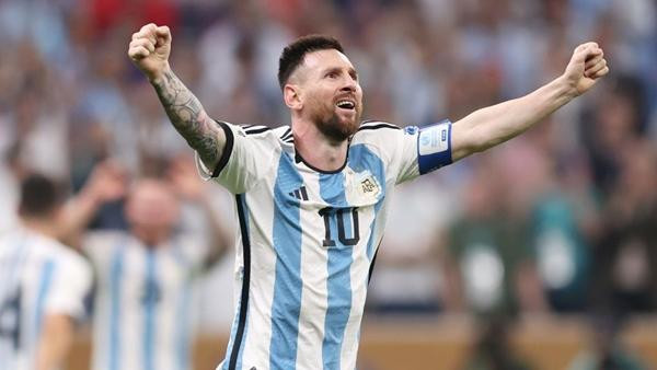 Messi ăn mừng bàn thắng. Ảnh: Julian Finney/ Getty Images Europe/ Getty Images.