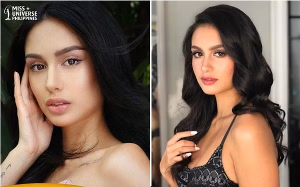 Celeste Cortesi, cựu Hoa hậu Trái Đất Philippines, trong ảnh trước đây (phải) và ảnh mới (trái), trông rất khác nhau. Ảnh: MUPH; The Pageant Hub.