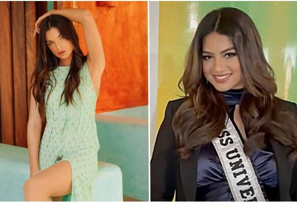 Nadia (trái) được cho là đang giữ phong độ tốt hơn Harnaaz (phải). Ảnh: Instagram.