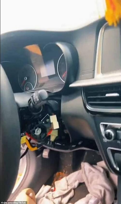 Hình ảnh từ một video "hướng dẫn" cách khởi động xe Kia để ăn trộm. Ảnh: TikTok. Hình ảnh từ một video "hướng dẫn" cách khởi động xe Kia để ăn trộm. Ảnh: TikTok.