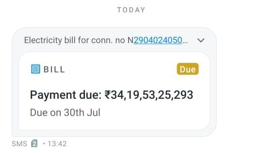 Tin nhắn yêu cầu thanh toán tiền điện trước ngày 30/7/2022. Ảnh: Twitter. Tin nhắn yêu cầu thanh toán tiền điện trước ngày 30/7/2022. Ảnh: Twitter.