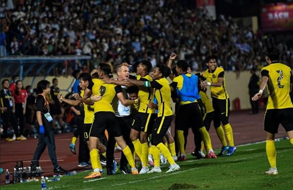U23 Malaysia đã lội ngược dòng thành công và thắng U23 Thái Lan với tỷ số 2-1. Ảnh: BERNAMA PIC.