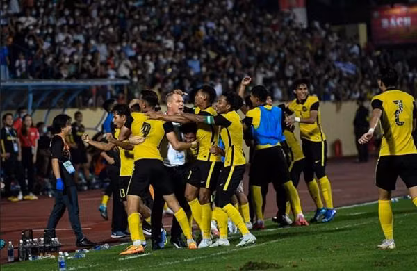 U23 Malaysia đã lội ngược dòng thành công và thắng U23 Thái Lan với tỷ số 2-1. Ảnh: BERNAMA PIC.