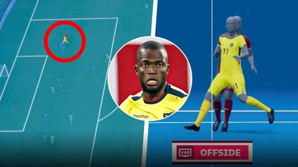 SAOT sẽ nhanh chóng tạo ra hình ảnh 3D của cầu thủ việt vị. Ảnh: Squawka.