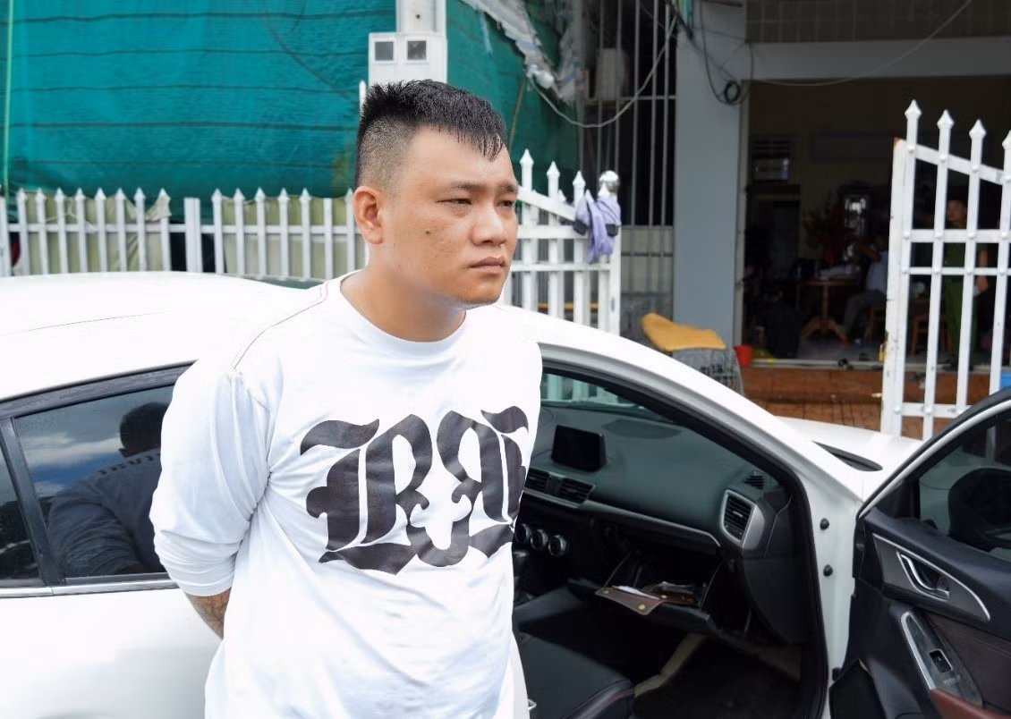 Lê Nguyễn Nhật Hoài khi mới bị bắt. Ảnh: T.P