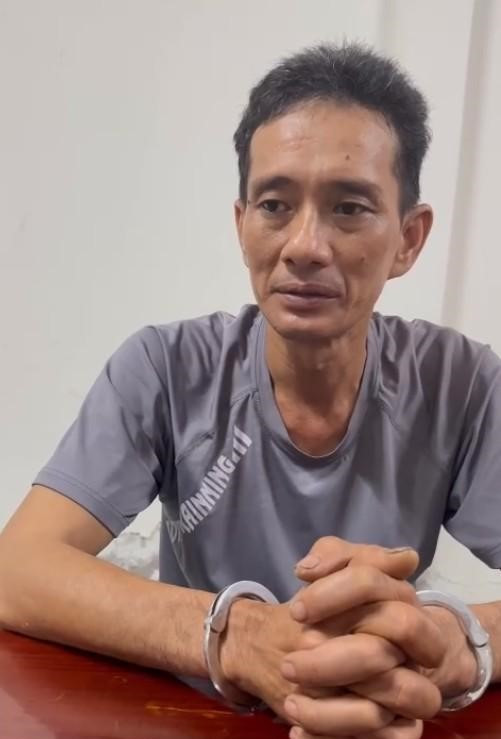 Đỗ Thái Em tại cơ quan công an.