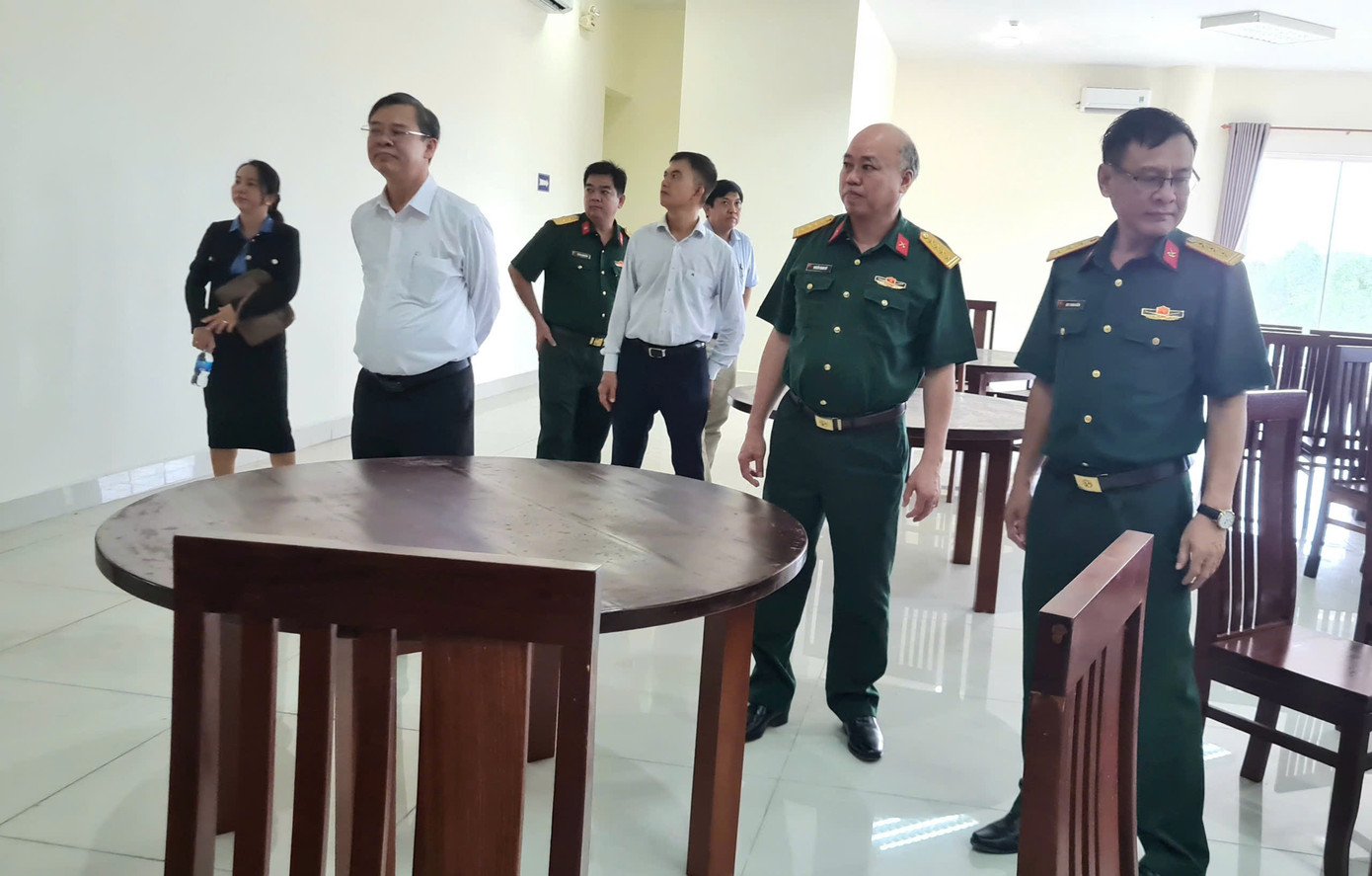 Đoàn công tác khảo sát tại Nhà khách Bộ CHQS TP. Cần Thơ.