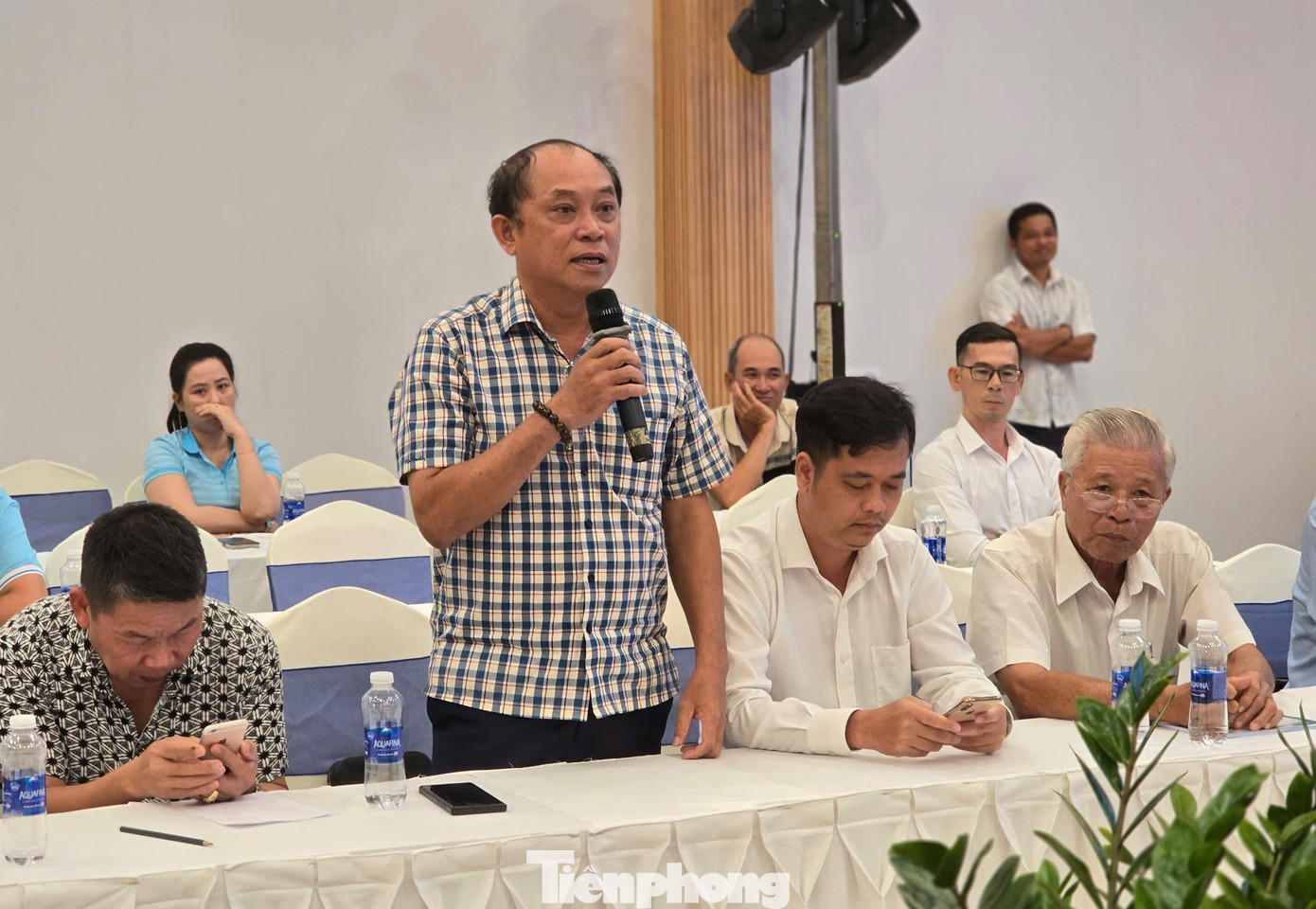 Đại diện doanh nghiệp nói về khó khăn trong xây dựng chuỗi liên kết. Ảnh: CK.