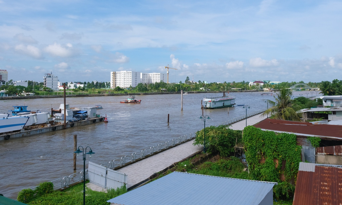 Sông Cần Thơ nhìn từ quận Ninh Kiều.