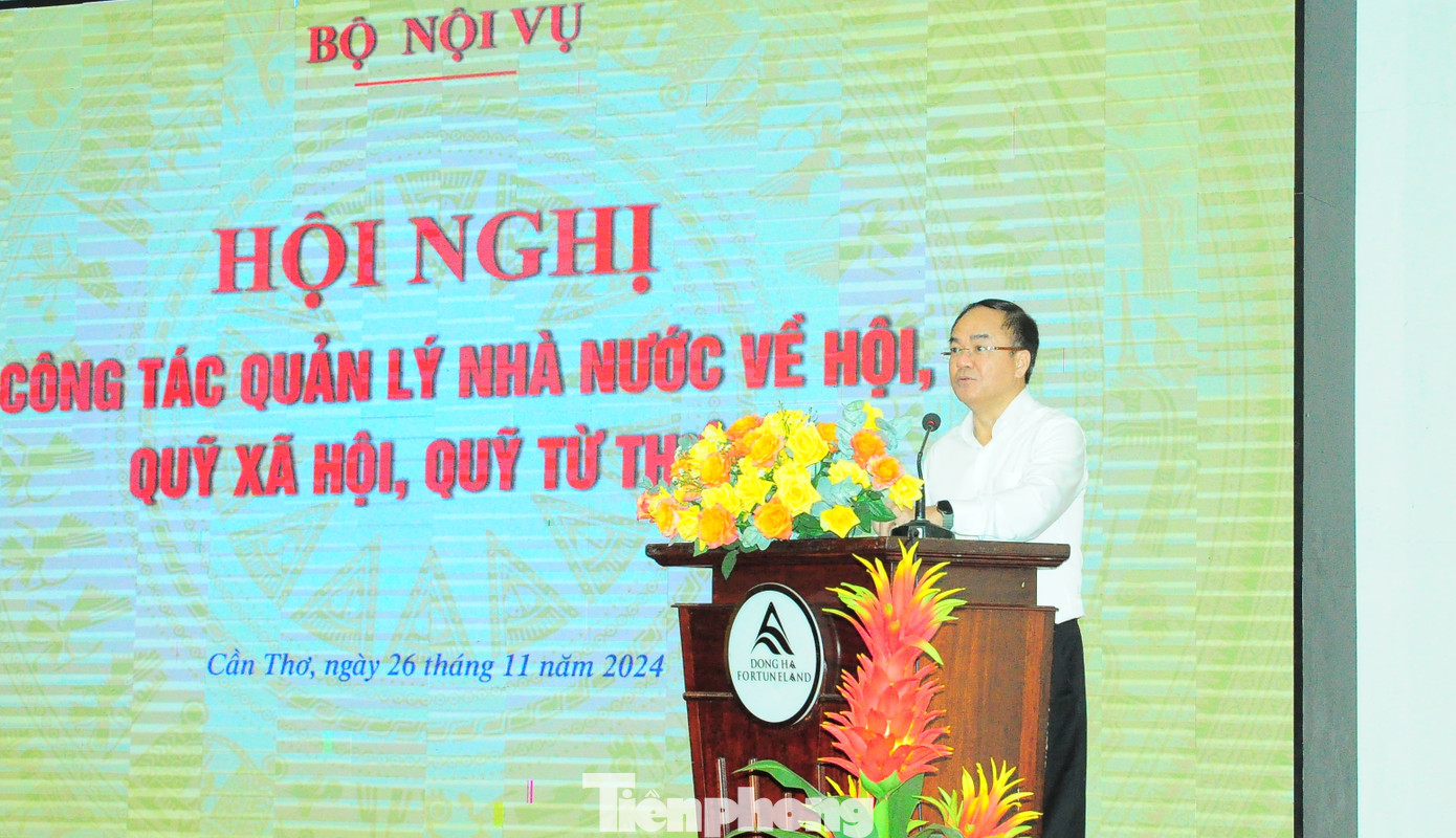 Thứ trưởng Bộ Nội vụ Vũ Chiến Thắng phát biểu. Ảnh: CK Thứ trưởng Bộ Nội vụ Vũ Chiến Thắng phát biểu. Ảnh: CK