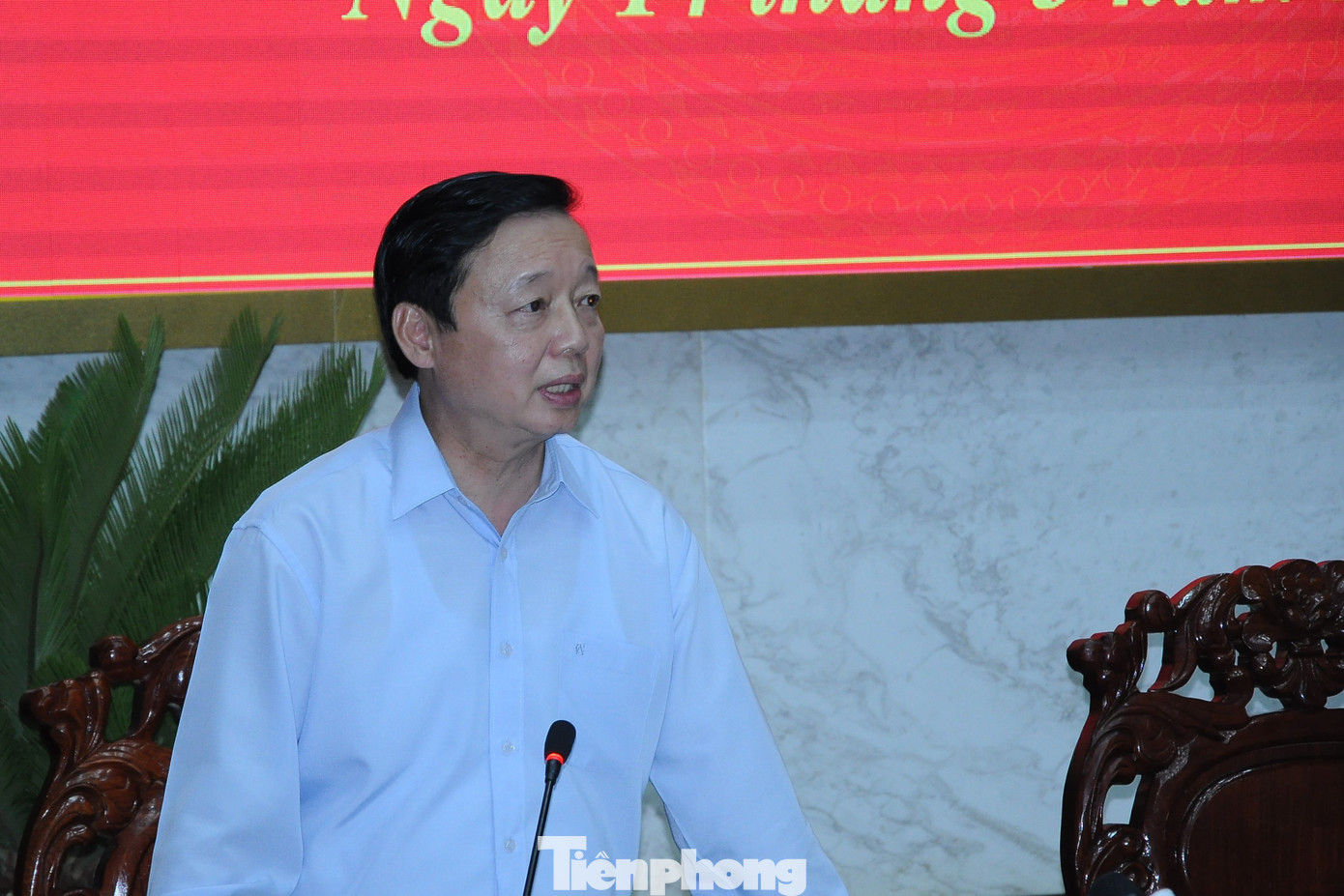 Phó Thủ tướng Trần Hồng Hà phát biểu tại buổi làm việc. Ảnh: CK