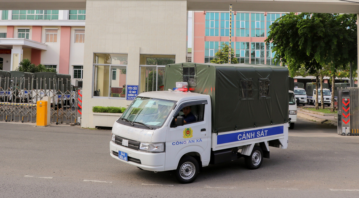 Phương tiện chuyên dụng của công an xã, thị trấn ở Vĩnh Long.