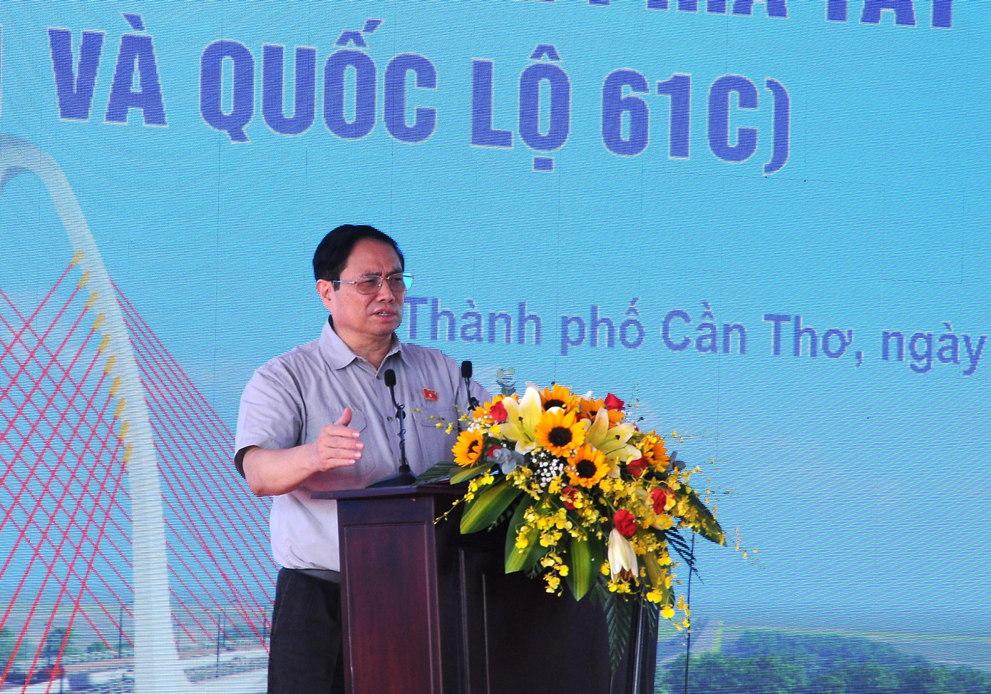 Thủ tướng Phạm Minh Chính phát biểu tại lễ khởi công.