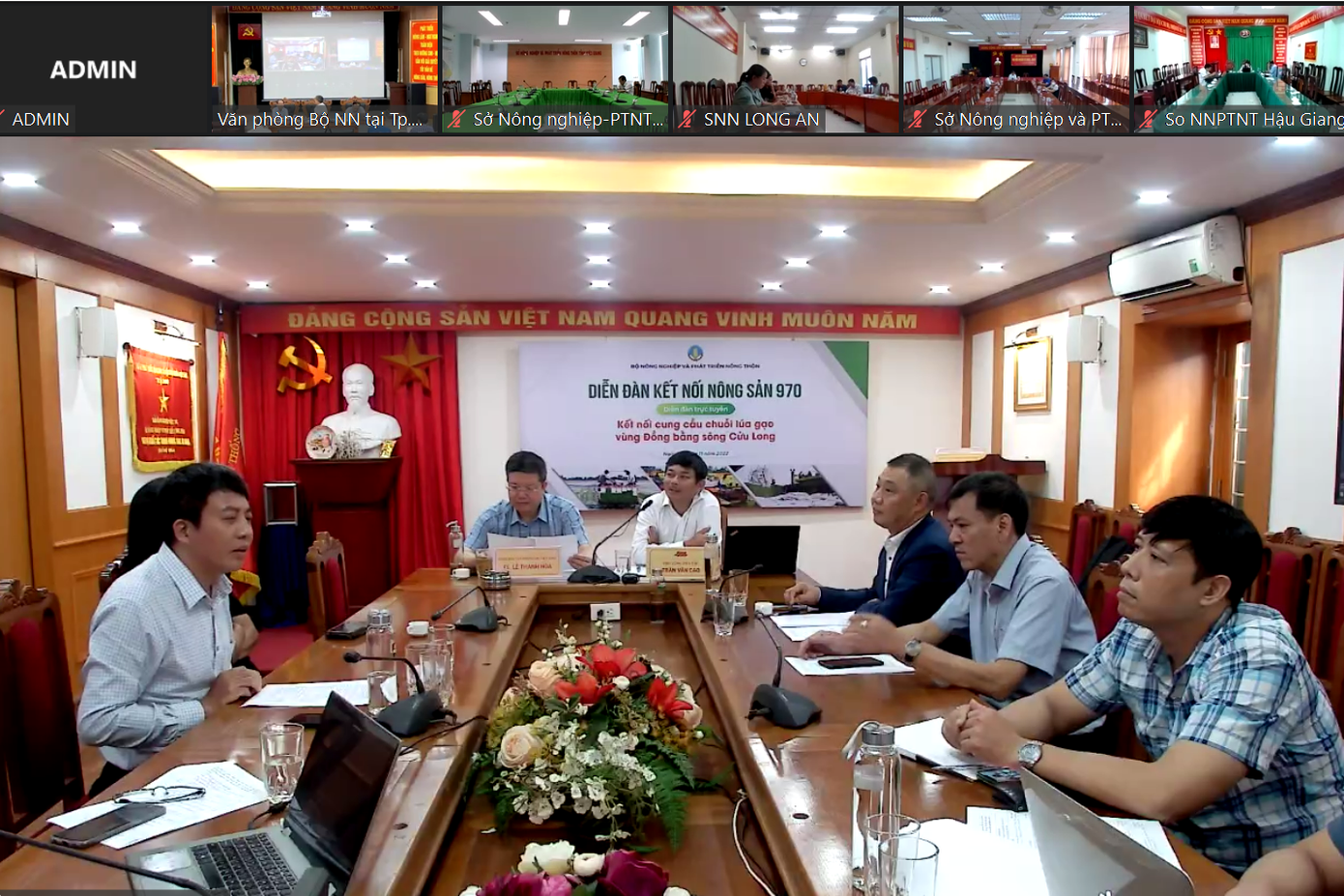 Diễn đàn trực tuyến kết nối cung cầu chuỗi lúa gạo vùng ĐBSCL.