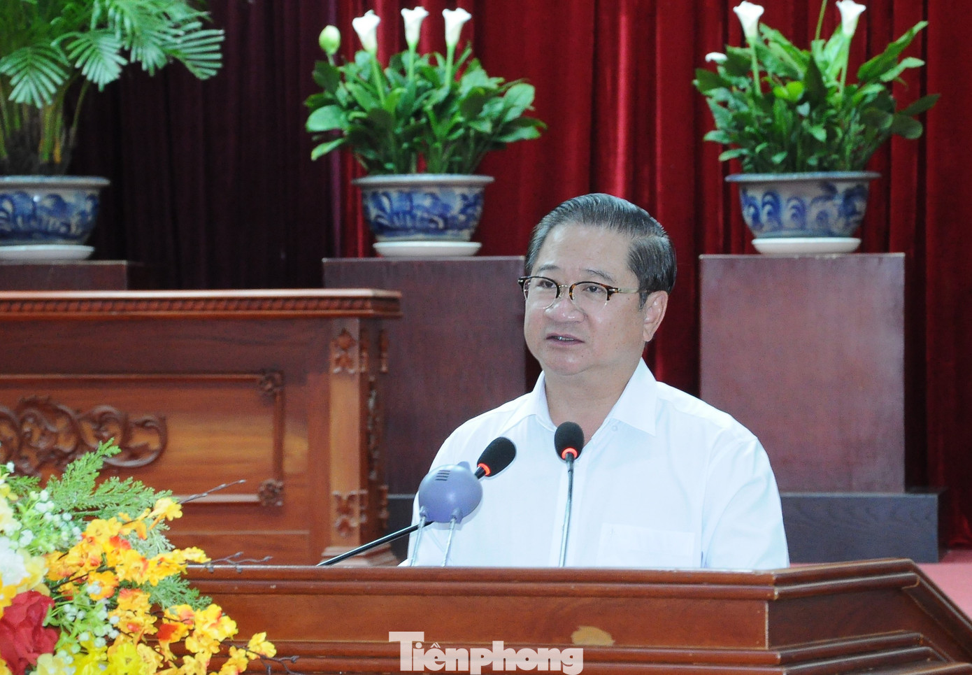 Chủ tịch UBND thành phố Cần Thơ Trần Việt Trường phát biểu. Ảnh: CK.