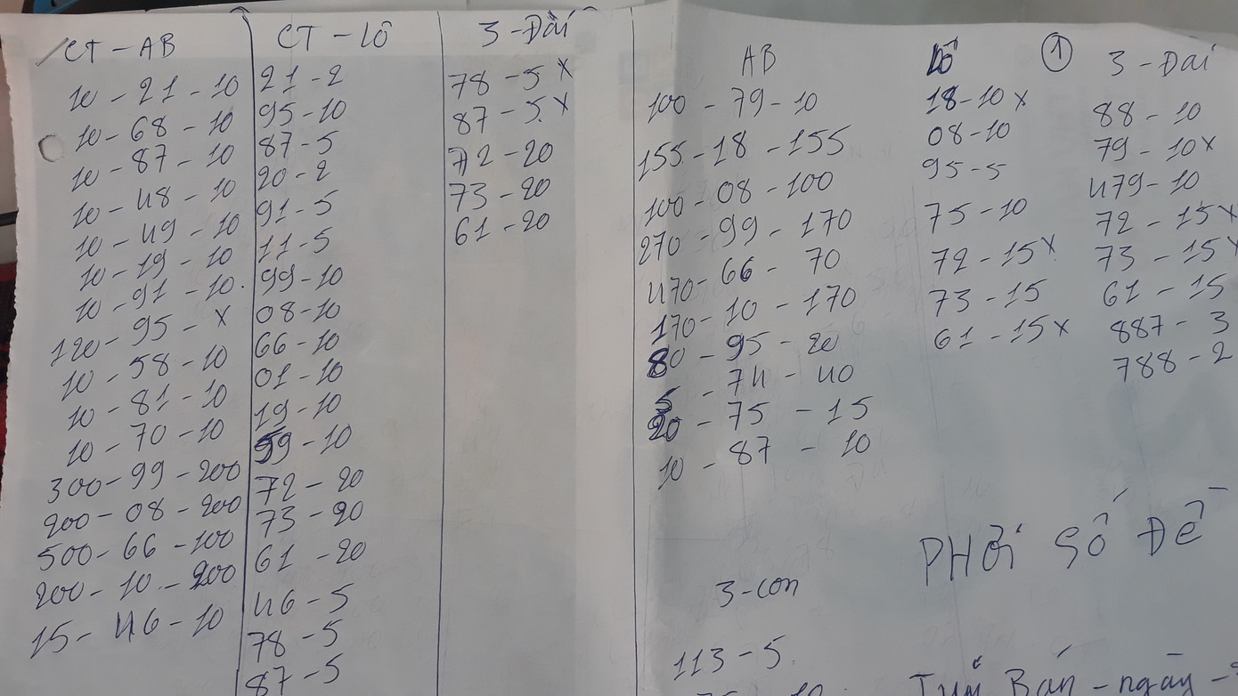 Phơi đề của Phạm Thị Loan.