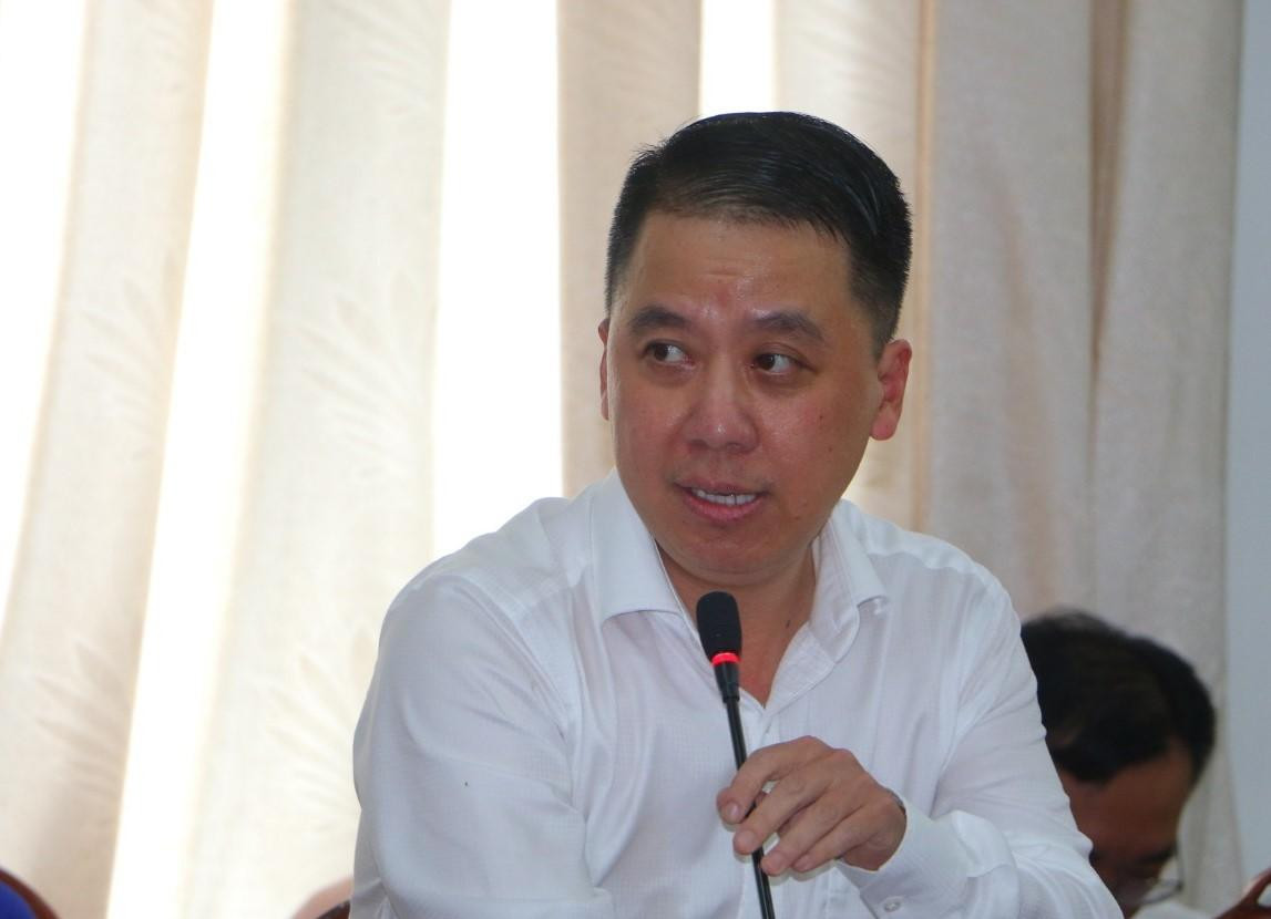 Ông Lã Hoàng Trung phát biểu tại buổi lễ.