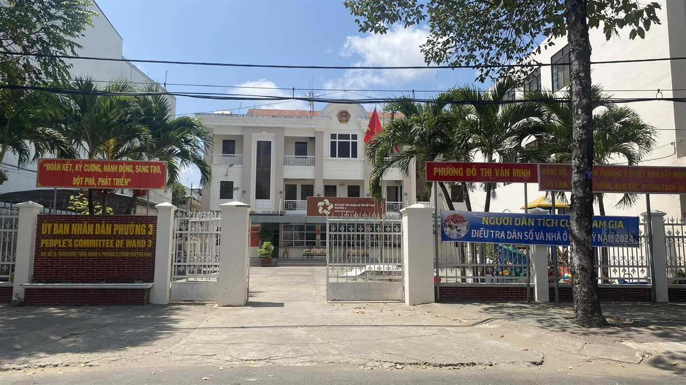 Trụ sở Phường 3, TP. Trà Vinh. Ảnh: Phương An Trụ sở Phường 3, TP. Trà Vinh. Ảnh: Phương An