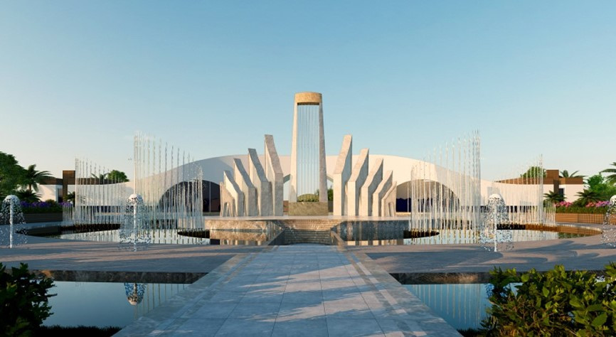 Phối cảnh Khu lưu niệm soạn giả Viễn Châu.