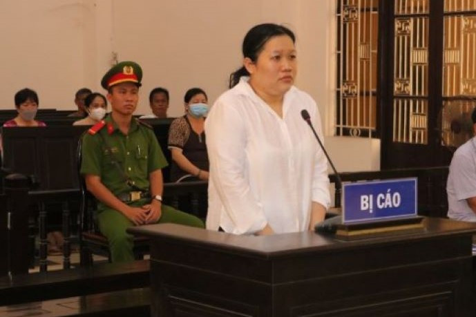 Bị cáo Bùi Trúc Ly tại tòa. Ảnh: P.H Bị cáo Bùi Trúc Ly tại tòa. Ảnh: P.H