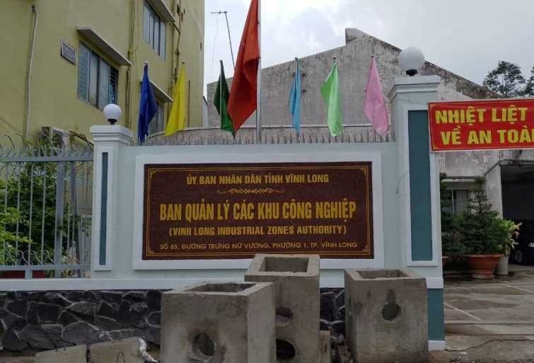 Ban Quản lý các khu công nghiệp tỉnh Vĩnh Long.
