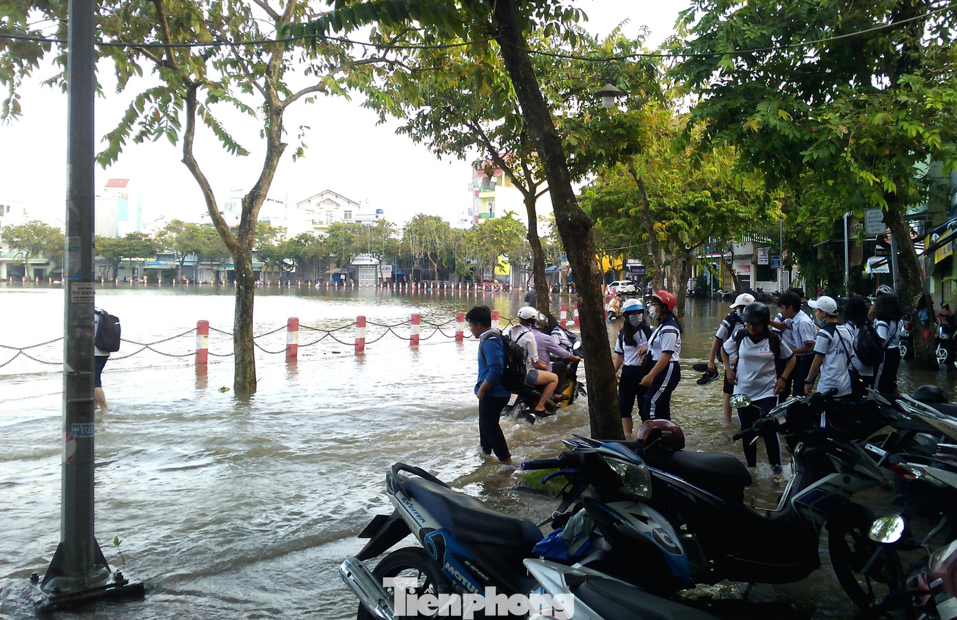 Ngập lụt nội ô Cần Thơ. Ảnh: CK Ngập lụt nội ô Cần Thơ. Ảnh: CK