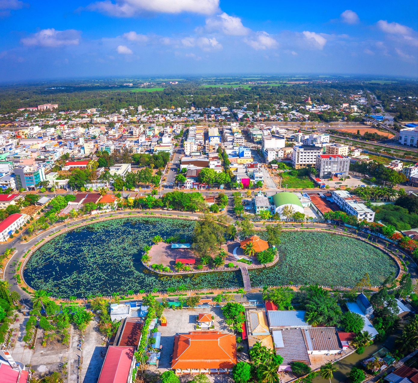 Một góc thành phố Vị Thanh, tỉnh Hậu Giang. Ảnh: H.Thanh