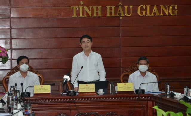 Bí thư Tỉnh ủy Hậu Giang Nghiêm Xuân Thành phê bình lãnh đạo thị xã Long Mỹ.