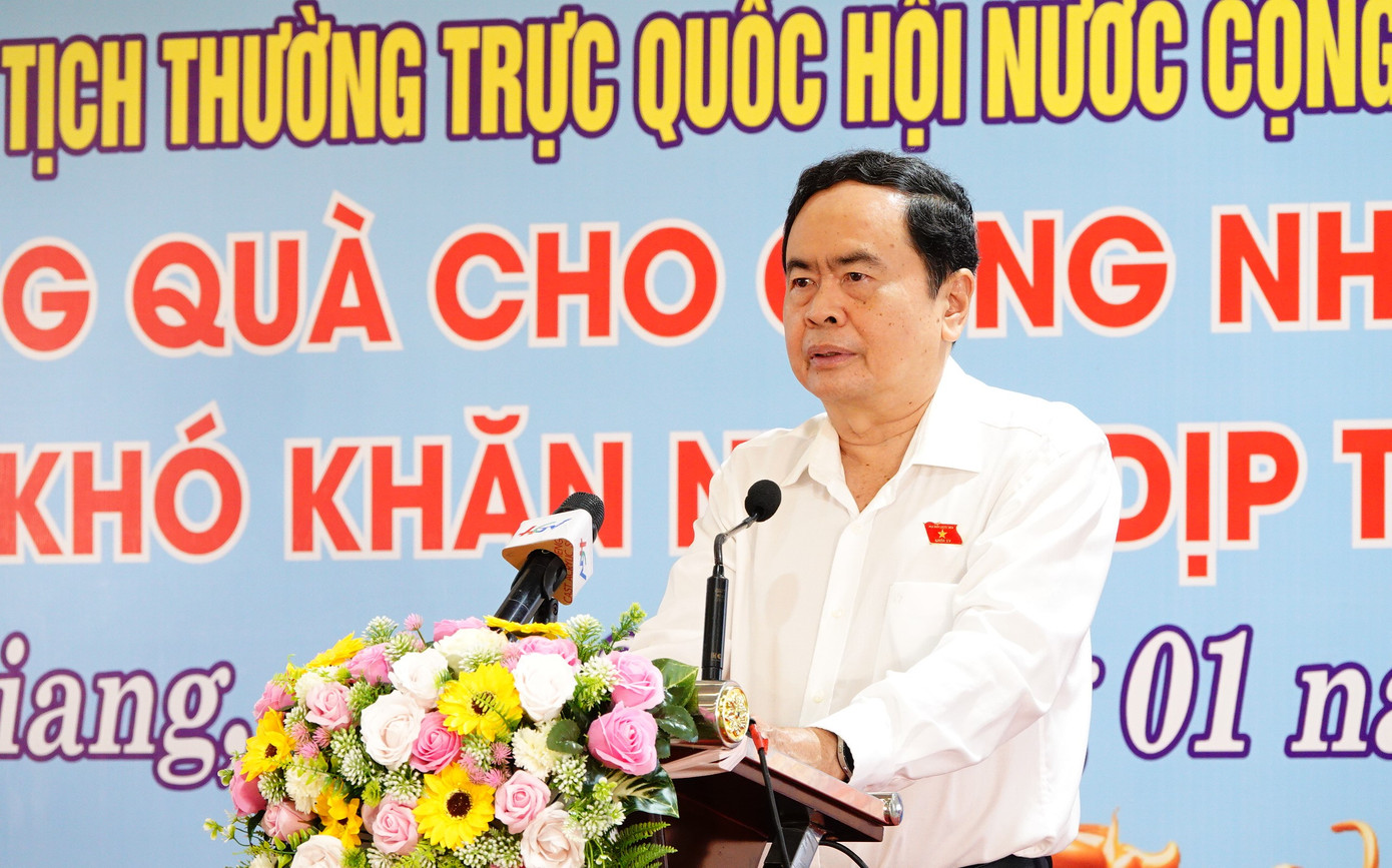 Phó Chủ tịch Thường trực Quốc hội Trần Thanh Mẫn phát biểu tại chương trình.