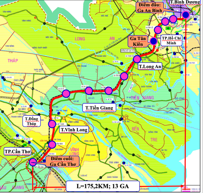 Hướng tuyến dự án.