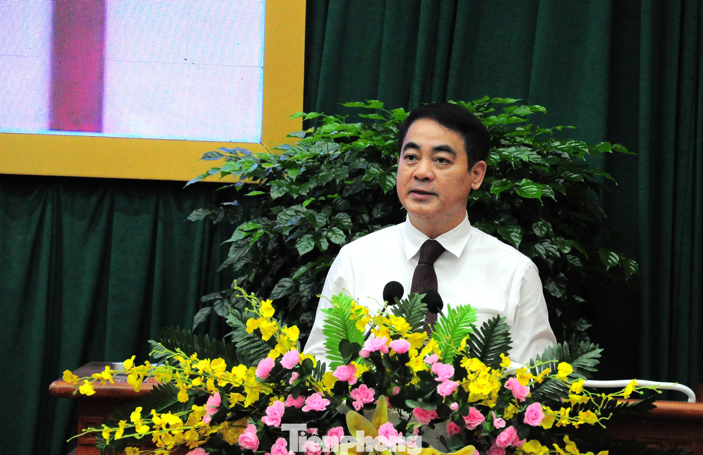 Bí thư Tỉnh ủy Hậu Giang Nghiêm Xuân Thành phát biểu tại hội nghị. Ảnh: CK. Bí thư Tỉnh ủy Hậu Giang Nghiêm Xuân Thành phát biểu tại hội nghị. Ảnh: CK.