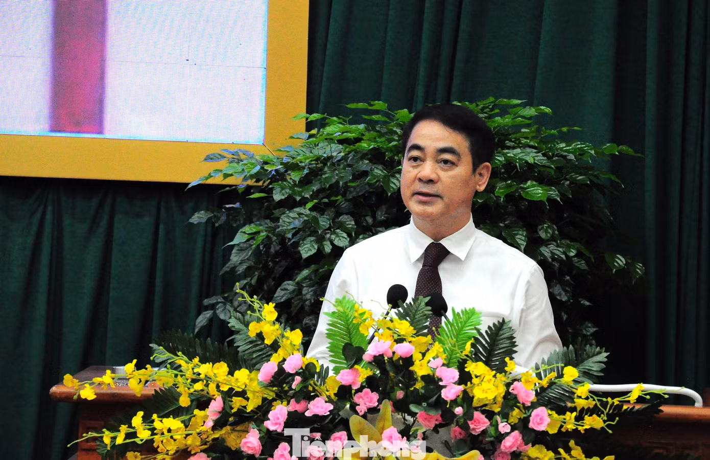 Bí thư Tỉnh ủy Hậu Giang Nghiêm Xuân Thành phát biểu tại hội nghị. Ảnh: CK. Bí thư Tỉnh ủy Hậu Giang Nghiêm Xuân Thành phát biểu tại hội nghị. Ảnh: CK.