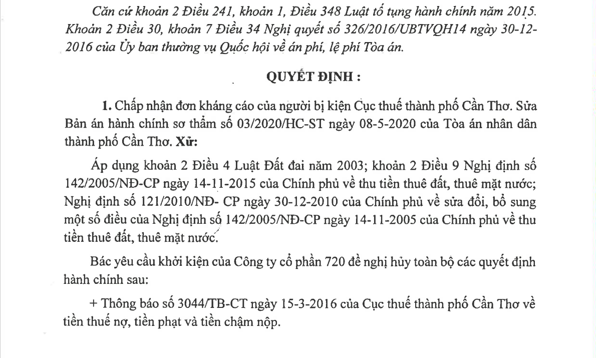 Quyết định tại bản án phúc thẩm ngày 13/6/2024 của TAND cấp cao tại TPHCM.