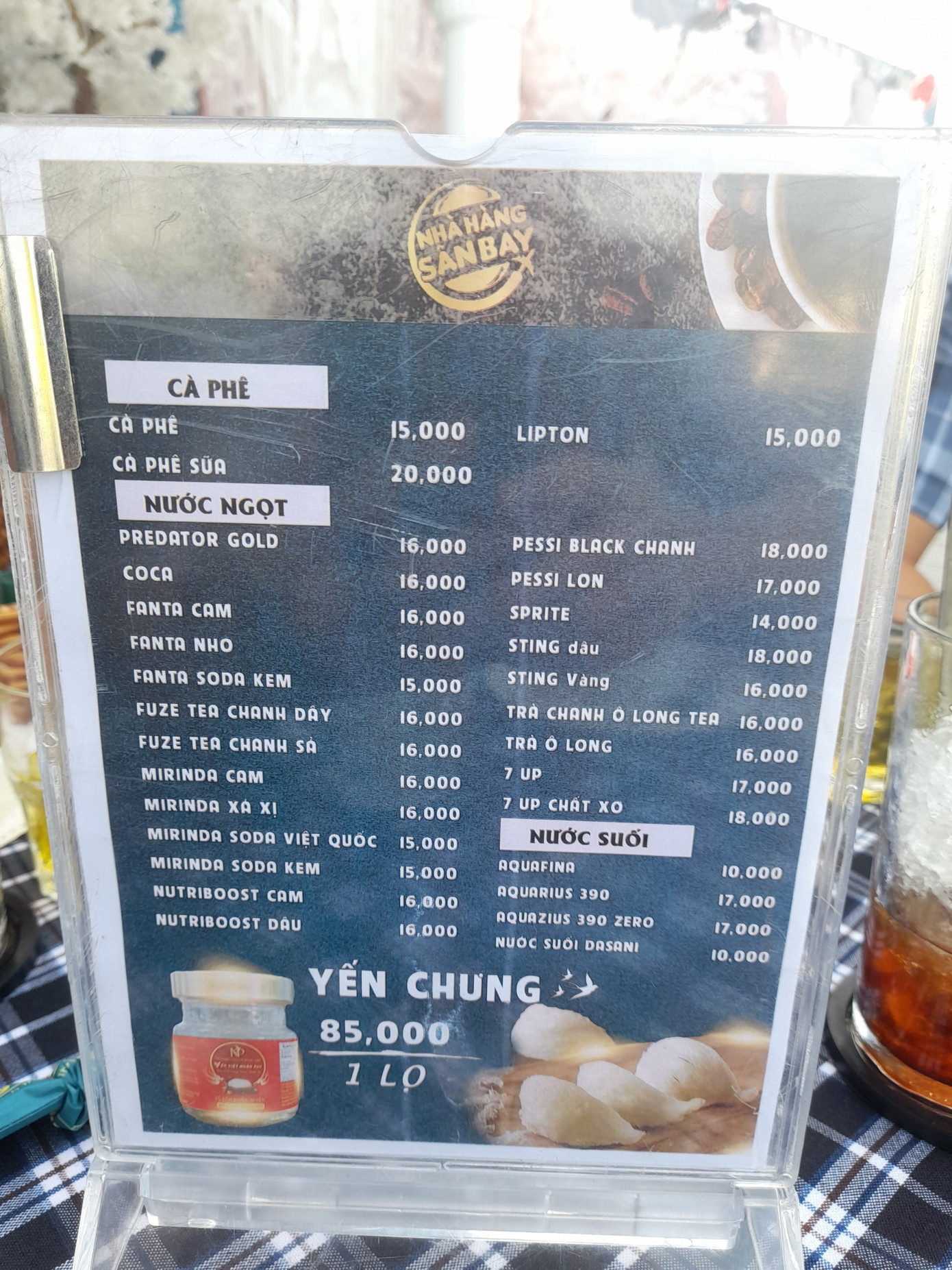 Thực đơn buổi sáng.