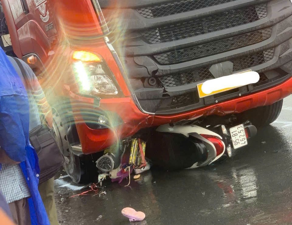 Hiện trường vụ tai nạn.