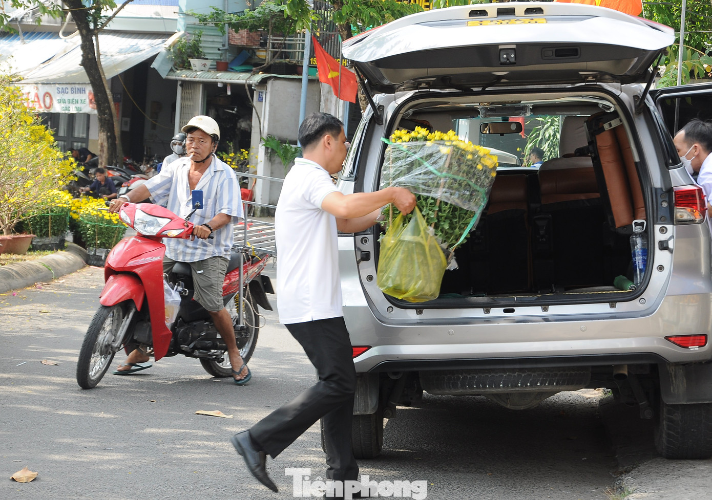 Bên cạnh số ít người chọn những cây "xứng tầm", đa phần khách hàng chọn phân khúc bình dân, cây nhỏ, giá thấp cho có không khí Tết.