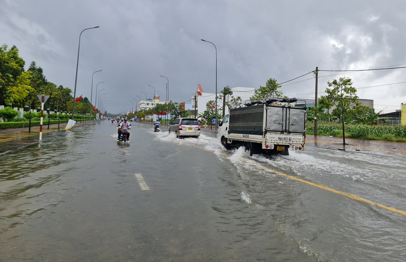 Nhiều tuyến phố tại Vị Thanh, Hậu Giang thành sông.