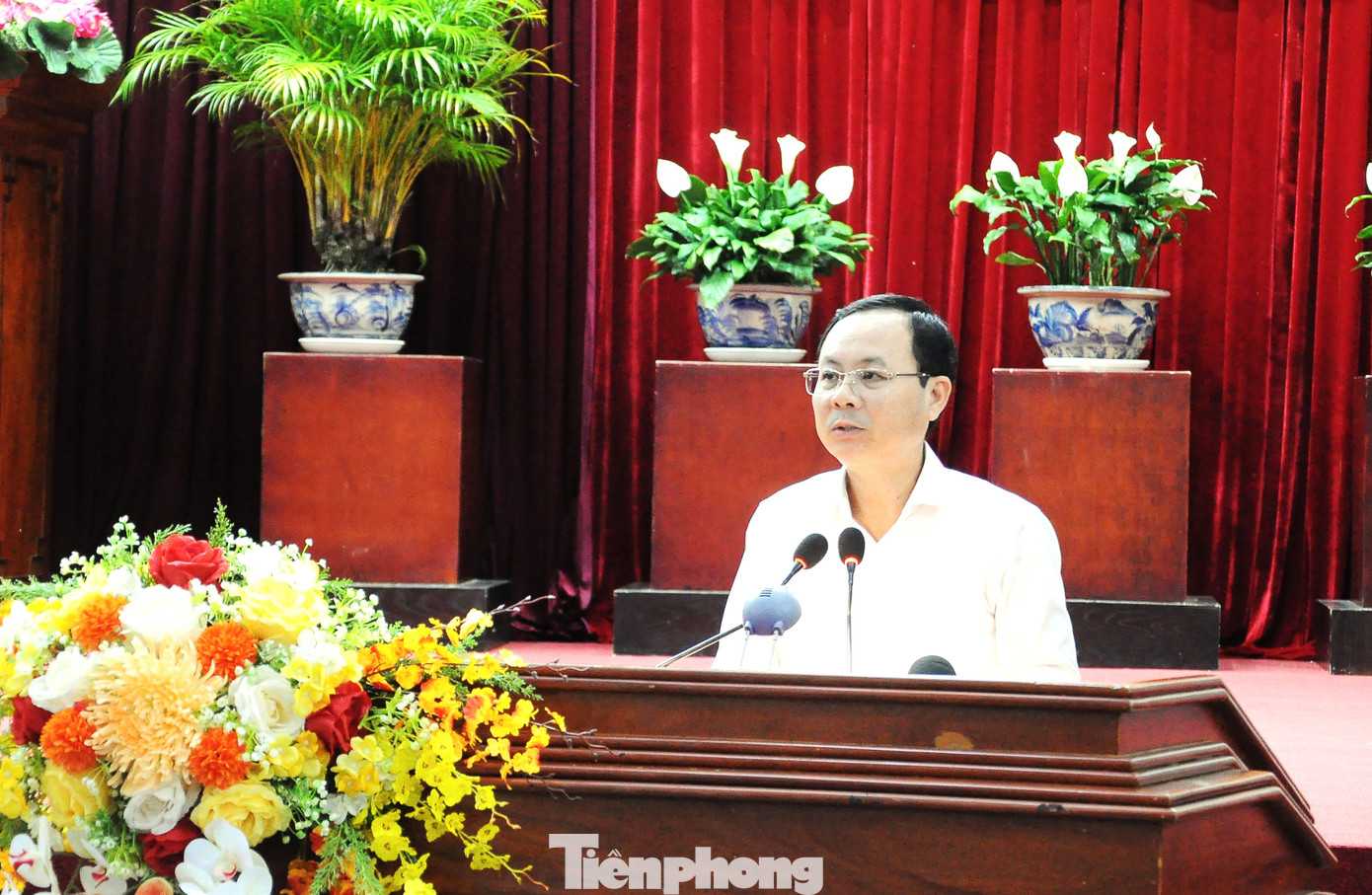 Bí thư Thành ủy Cần Thơ Nguyễn Văn Hiếu phát biểu tại hội nghị. Ảnh: CK. Bí thư Thành ủy Cần Thơ Nguyễn Văn Hiếu phát biểu tại hội nghị. Ảnh: CK.