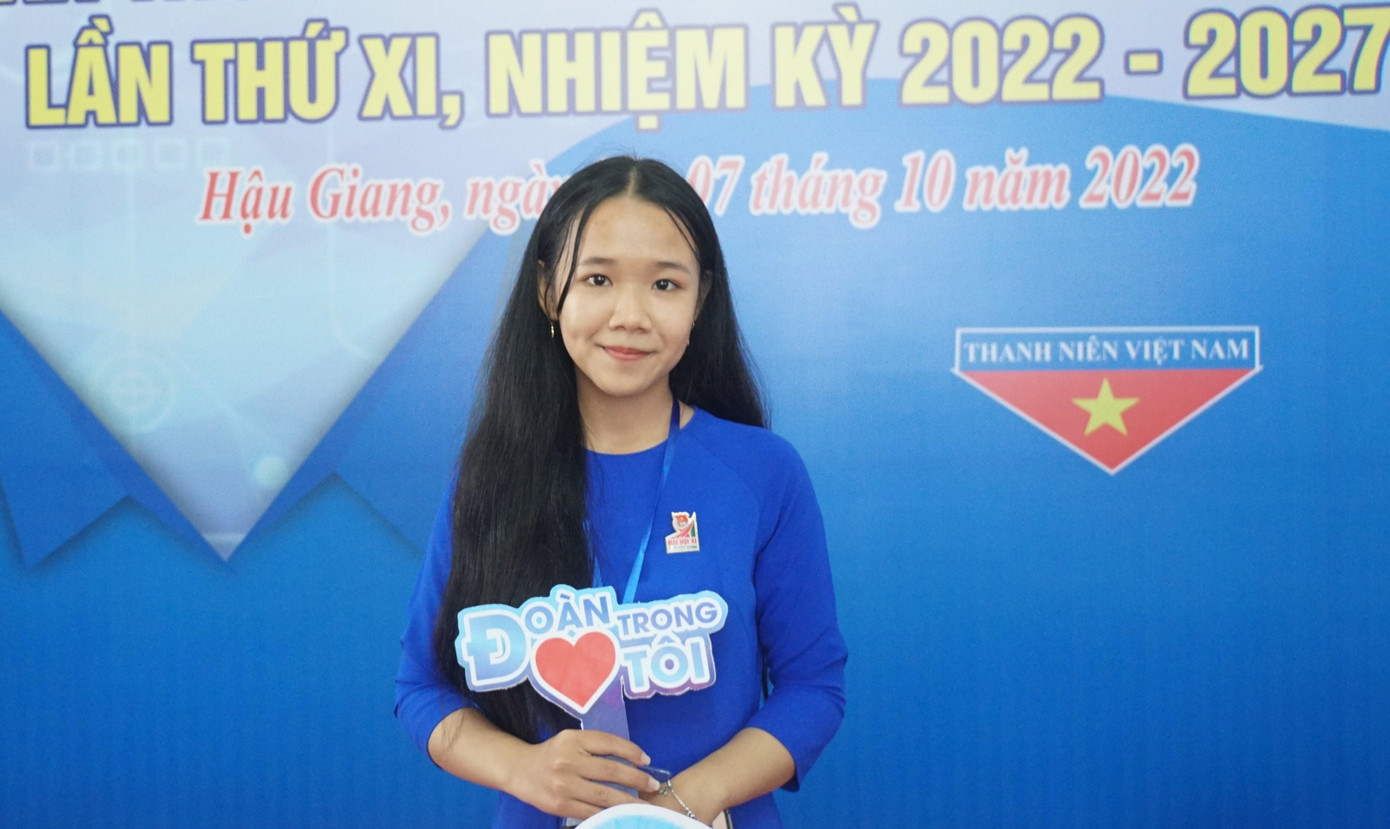 Lê Thị Thùy Trang, đại biểu trẻ nhất Đại hội.