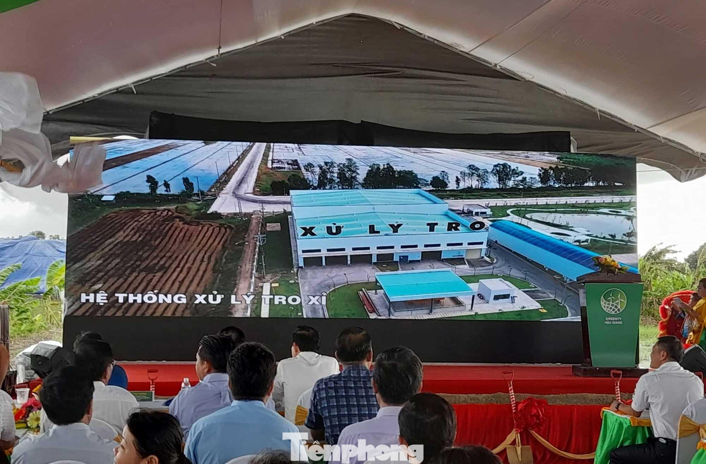 Lễ khởi công dự án Nhà máy điện rác Hòa An hồi tháng 9/2020. Ảnh: CK