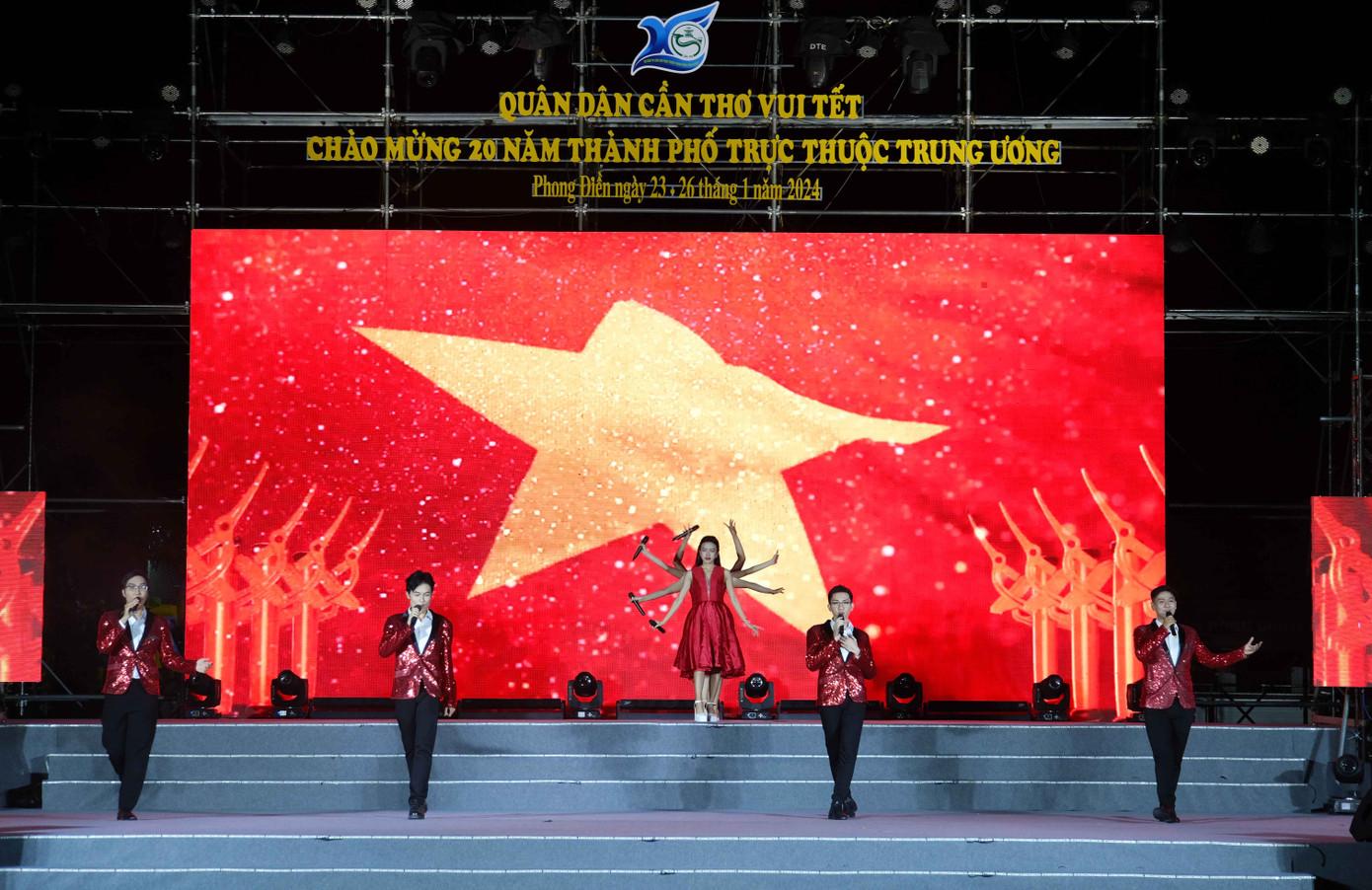 Văn nghệ chào mừng lễ khai mạc Tết quân dân 2024. Văn nghệ chào mừng lễ khai mạc Tết quân dân 2024.