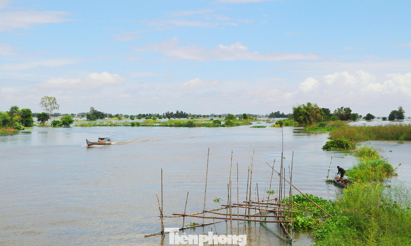 Dòng chảy về ĐBSCL cuối mùa khô năm nay cao hơn trung bình nhiều năm. Ảnh: Cảnh Kỳ